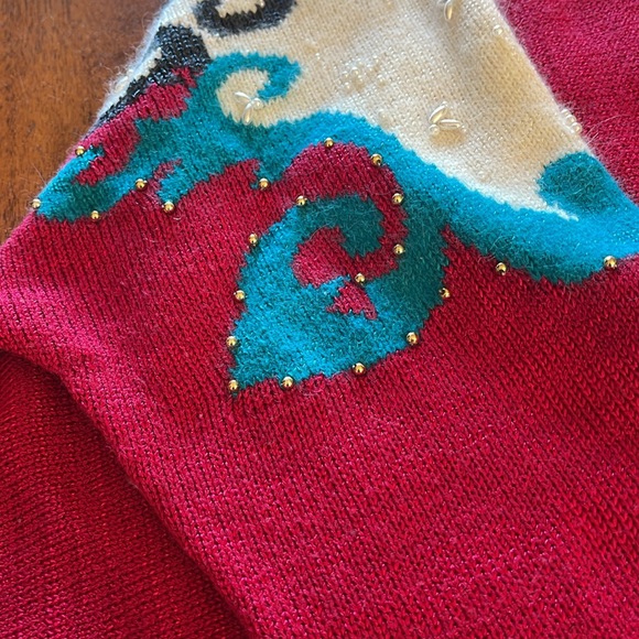 Vintage Petite Sophisticate Bejeweled Sweater size large - Picture 11 of 11